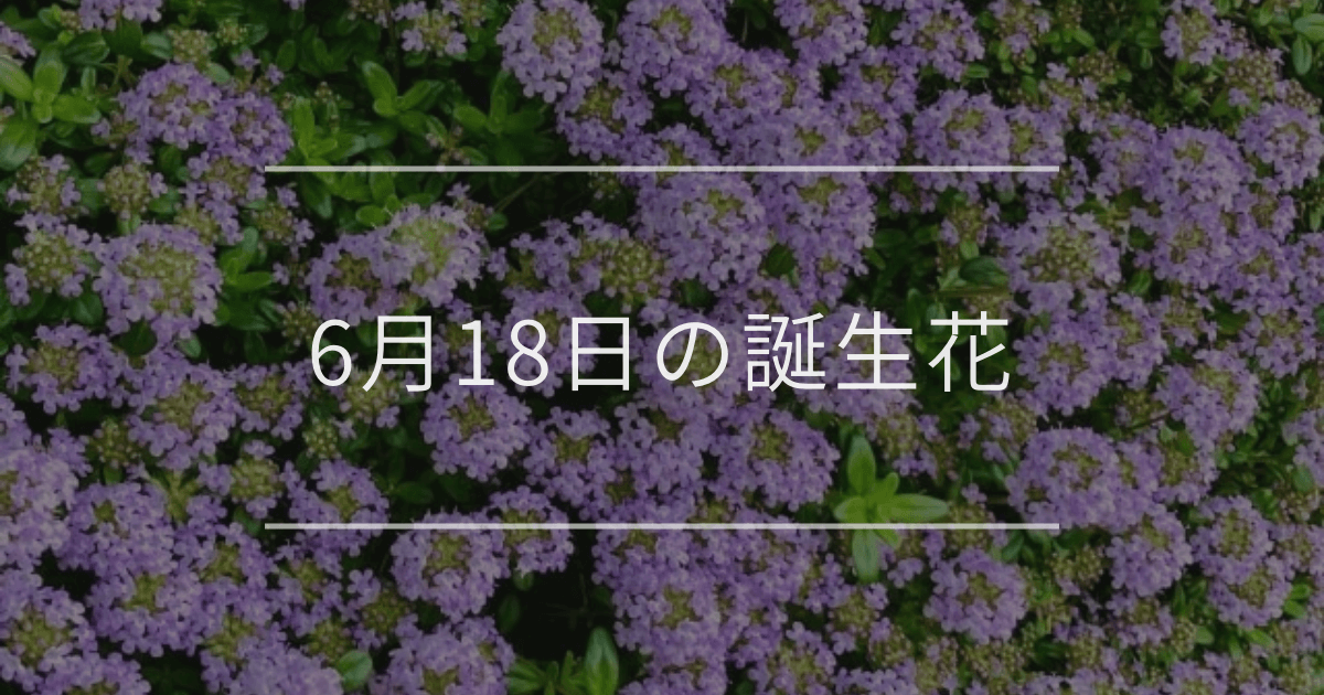 6月18日の誕生花
