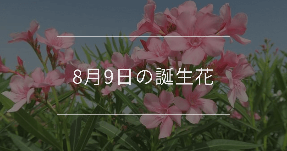 8月9日の誕生花
